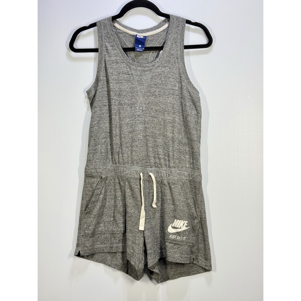 Women's Nike Sportswear Retro Romper Heather Grey Size Small One Piece Lounge